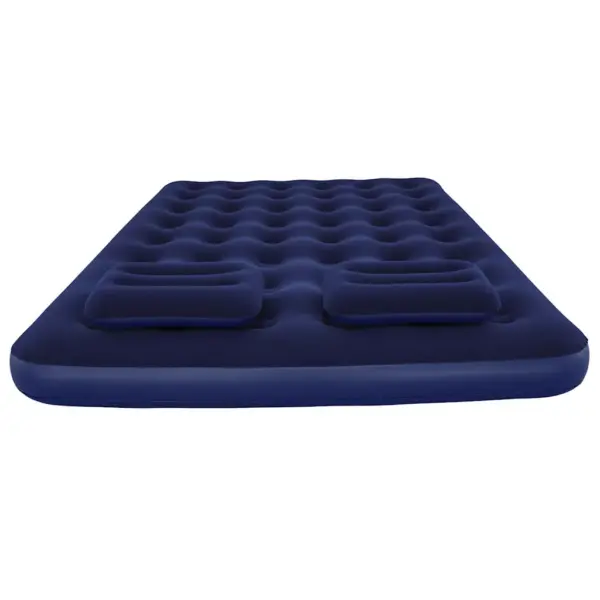 Bestway kahekohaline veluurkattega õhkmadrats padjade ja pumbaga, tumesinine, 203 x 152 x 22 cm - 9
