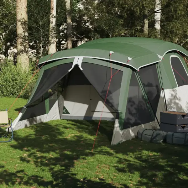 Veekindel verandaga matkatelk 4 inimesele, roheline, 515 x 370 x 220 cm – 3