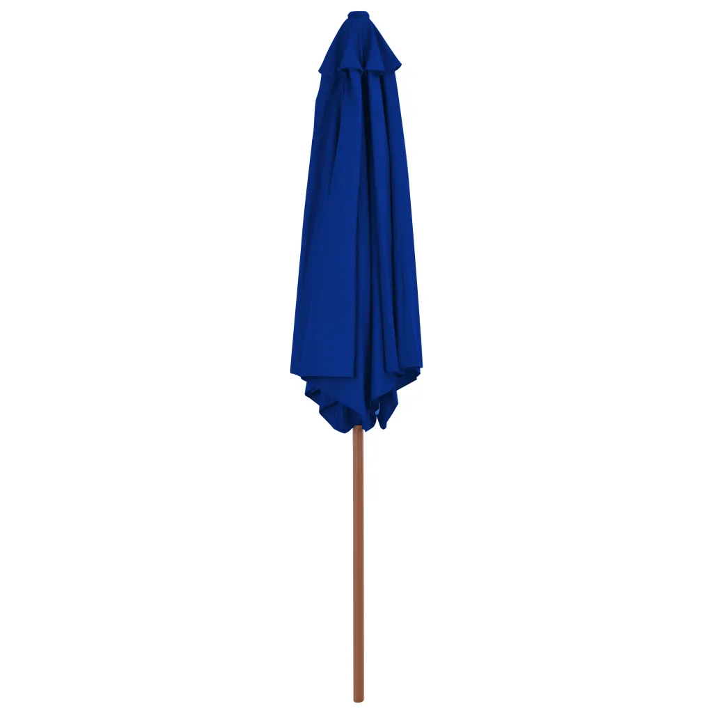 Aia päikesevari sinine, bambus- ja lehtpuupostiga, 270 cm