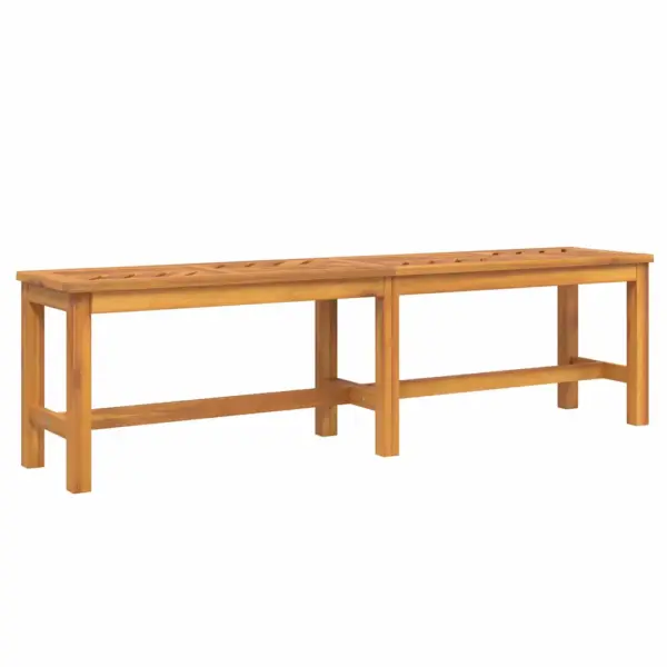 6-kohaline aiamööbli komplekt lauaga, 4 tooli ja pingiga, akatsiapuidust, pruun, laud 150 x 90 x 74 cm - 6