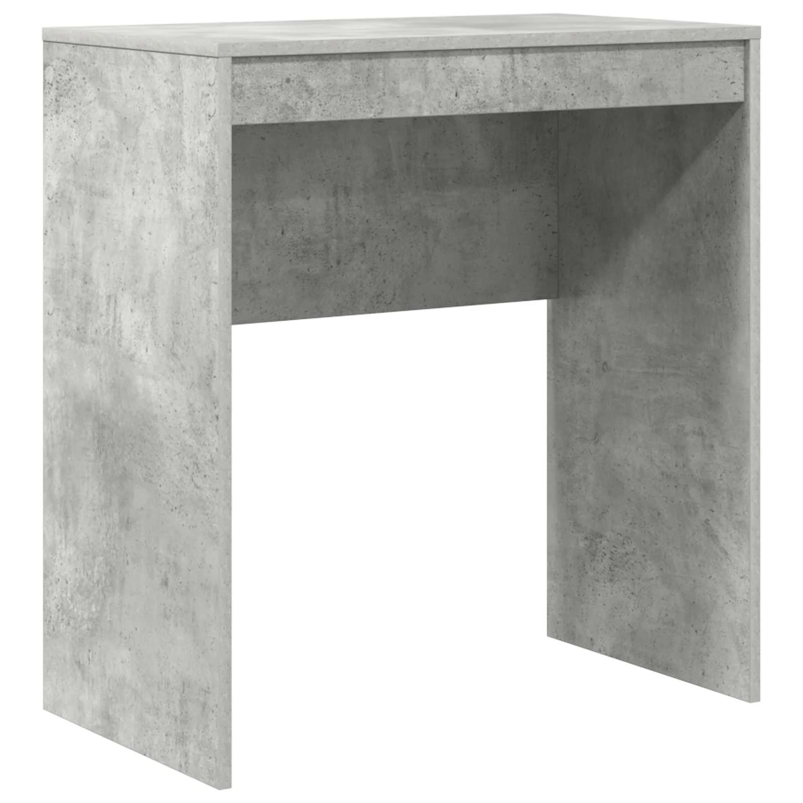 Kirjutuslaud kõrge riiuli ja 2 sahtliga, betoonhall, 2-osaline, 115,5 x 40 x 127 cm
