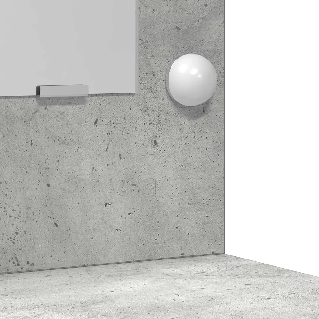 LED-peegliga meigilaud rohkete sahtlitega, betoonhall tehispuit, 3-osaline komplekt