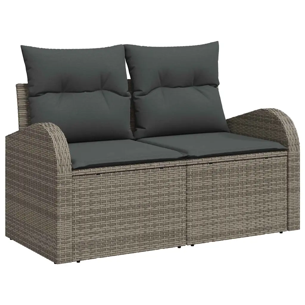 Hall modulaarne aiamööbli diivanikomplekt polürotangist, lauaga 55 x 55 x 37 cm, 8-osaline