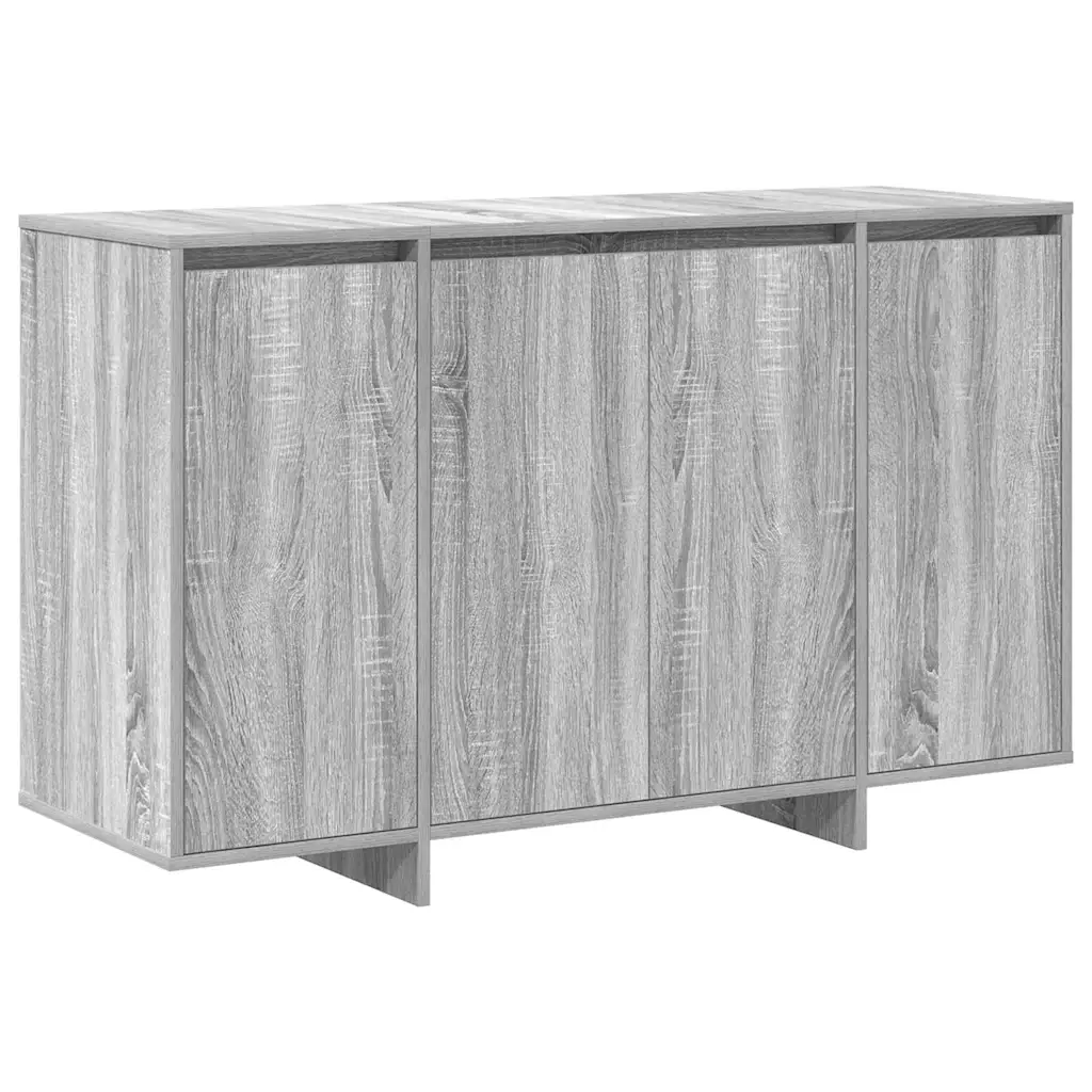 Hall sonoma tehispuidust kredents 4 uksega, 120 x 41 x 75 cm