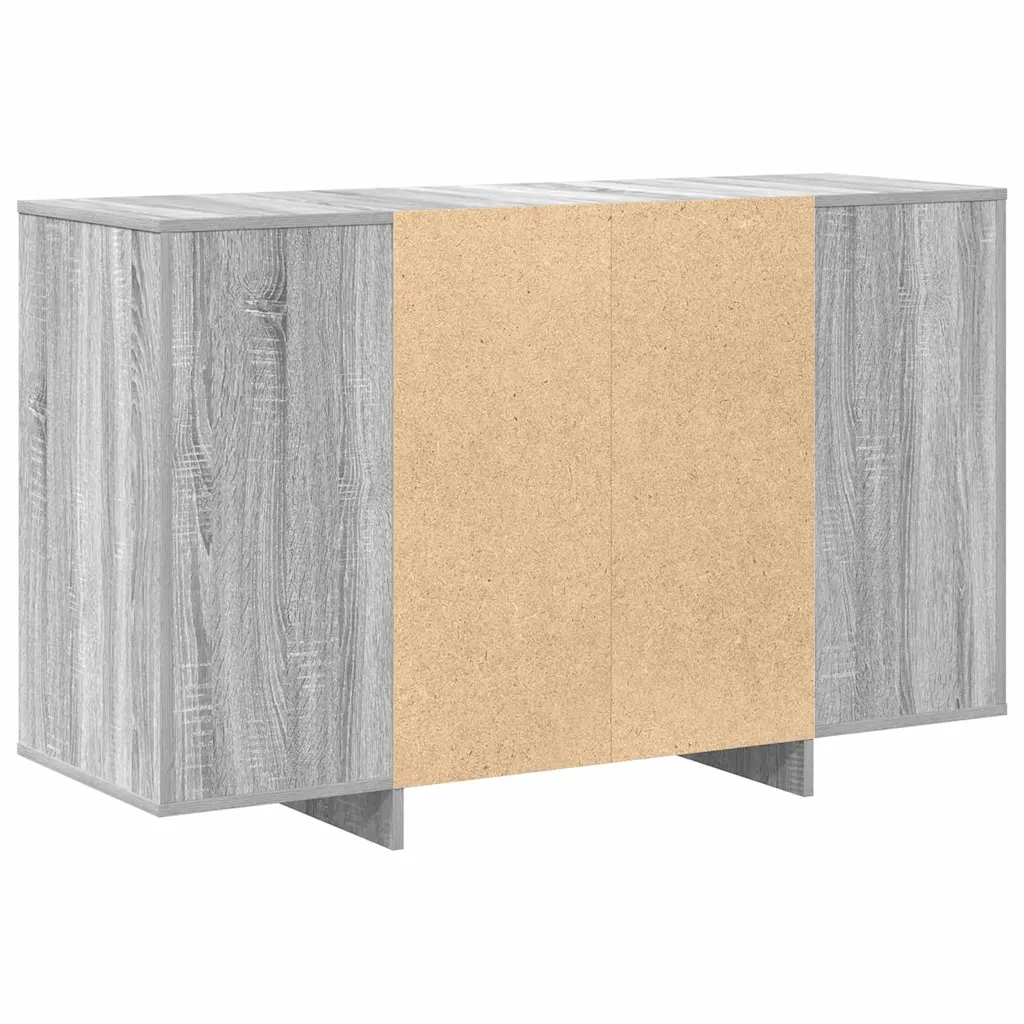 Hall sonoma tehispuidust kredents 4 uksega, 120 x 41 x 75 cm