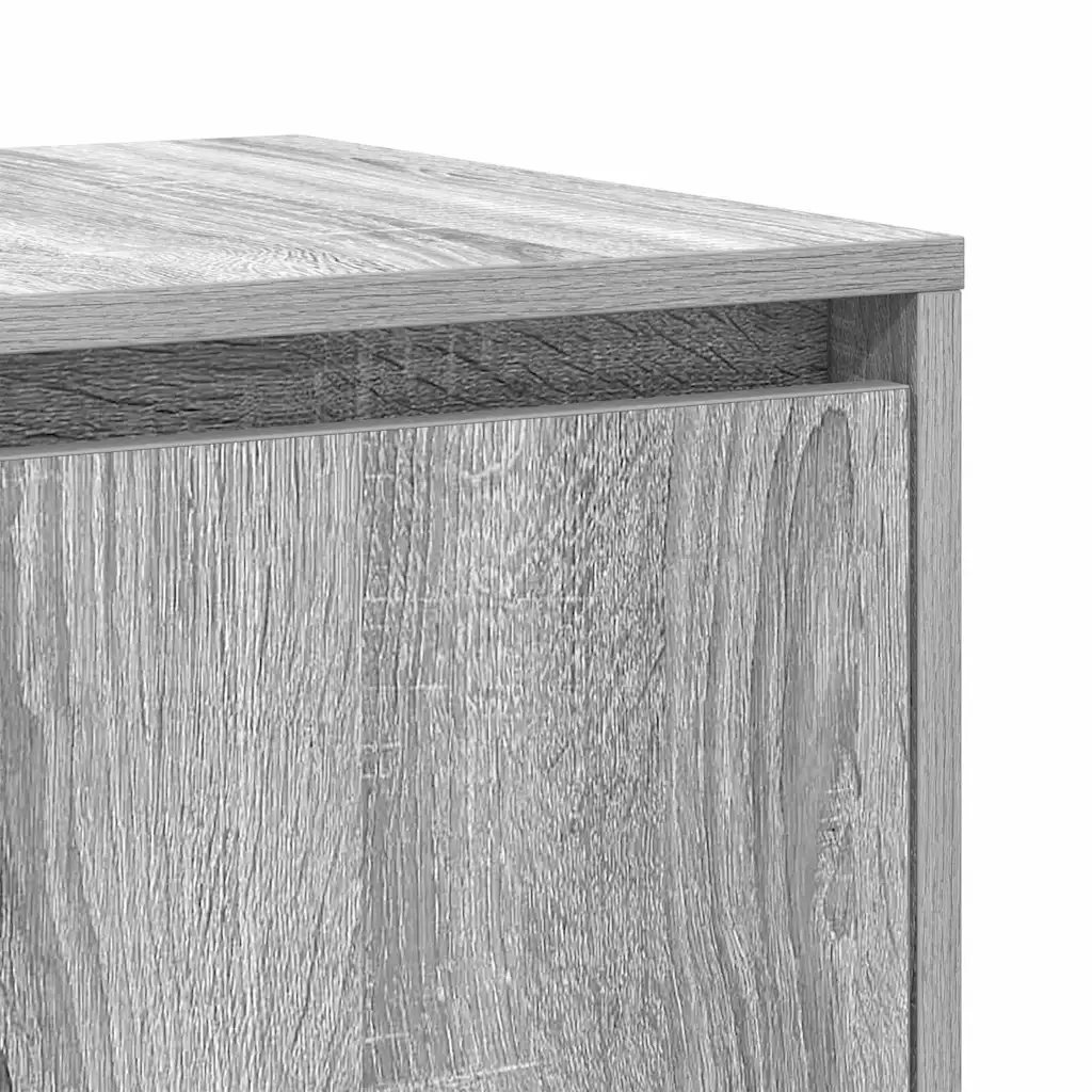 Hall sonoma tehispuidust kredents 4 uksega, 120 x 41 x 75 cm