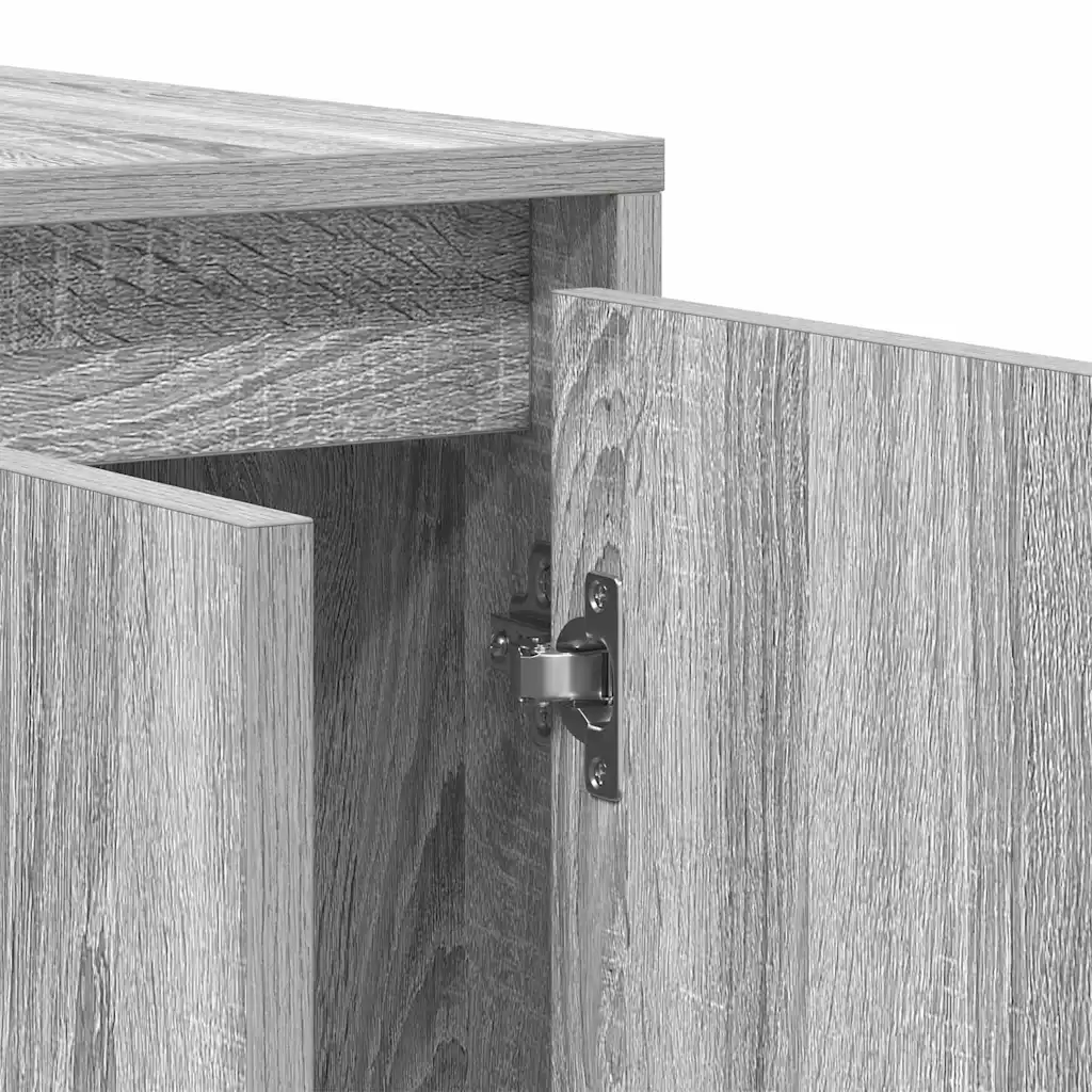 Hall sonoma tehispuidust kredents 4 uksega, 120 x 41 x 75 cm