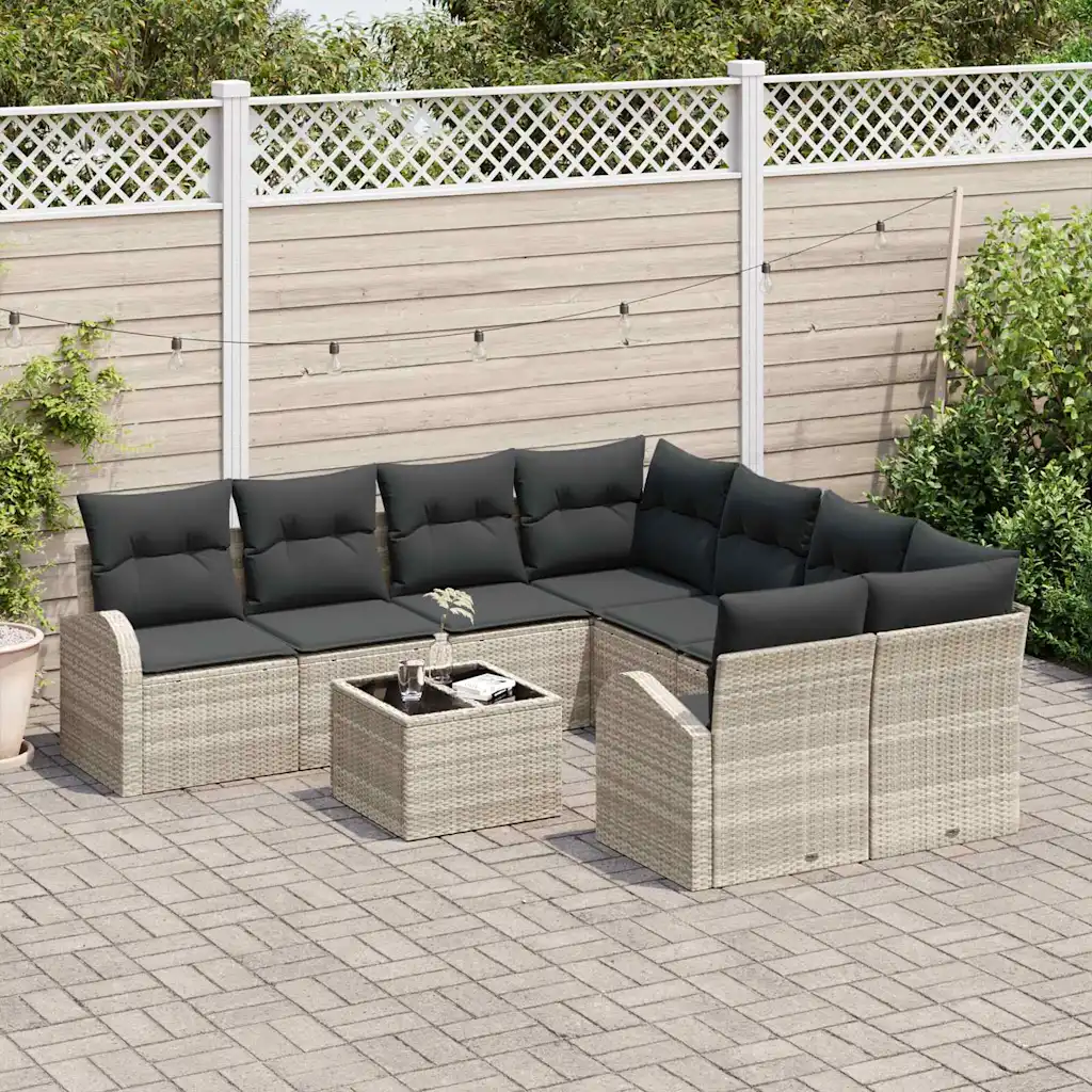 Helehall modulaarne aiamööbli nurgakomplekt polürotangist, laud 55 x 55 x 37 cm