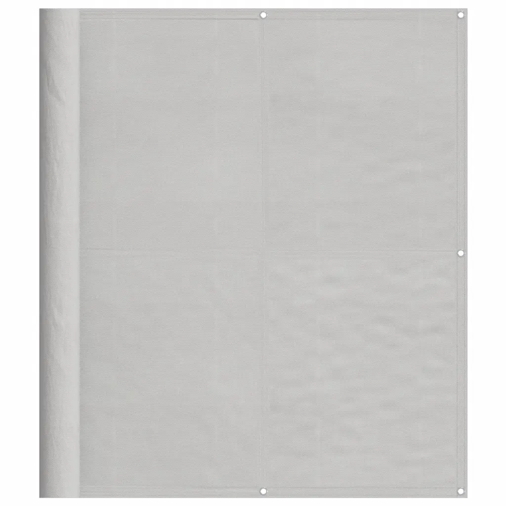 Vettpidav helehall rõdusirm privaatsuse tagamiseks, 120 x 600 cm, PU-kattega polüester oxford