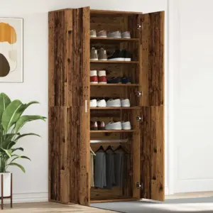 Kingakapp 5 riiuli ja 2 uksega, vana puit, tehispuit, 80 x 39 x 178 cm