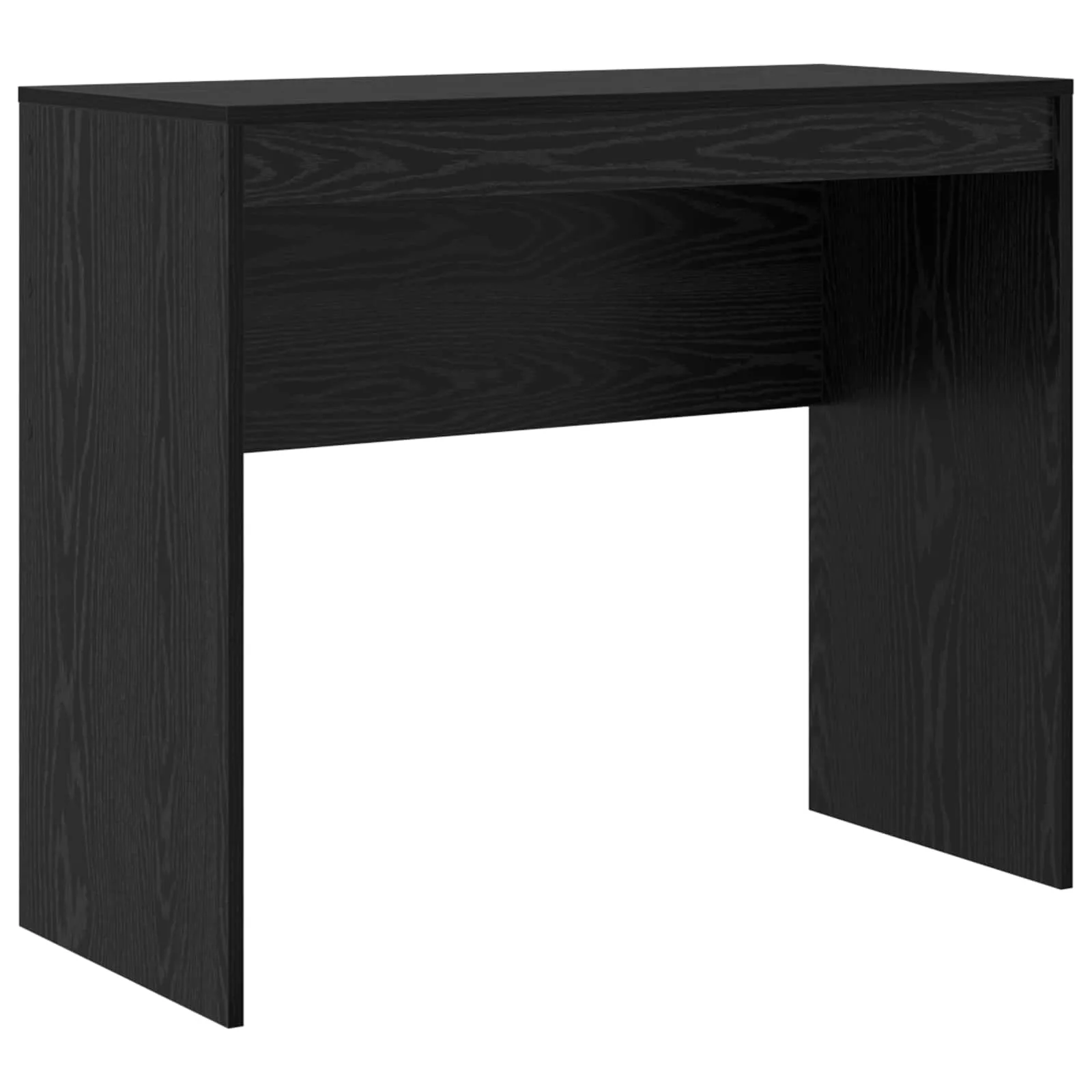 Kirjutuslaud riiuli ja sahtlitega, 2-osaline komplekt, must tamm, 135,5 x 40 x 127 cm