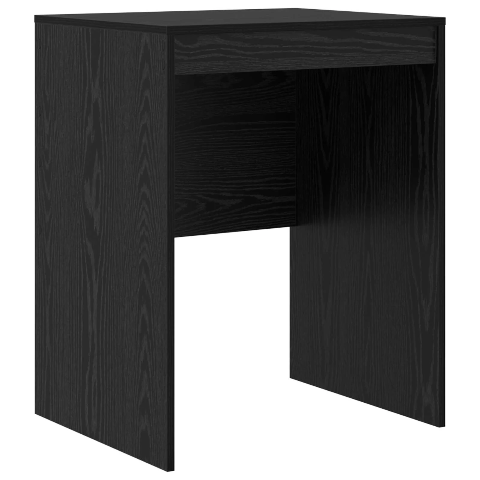 Kirjutuslaud riiuli ja sahtlitega, 2-osaline komplekt, must tamm, 105,5 x 50 x 127 cm