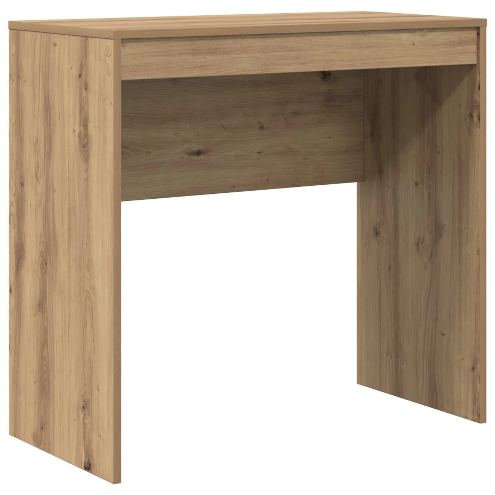 Kirjutuslaud riiuli ja sahtlitega, pruun puiduimitatsioon, 125,5 x 40 x 127 cm, 2-osaline komplekt