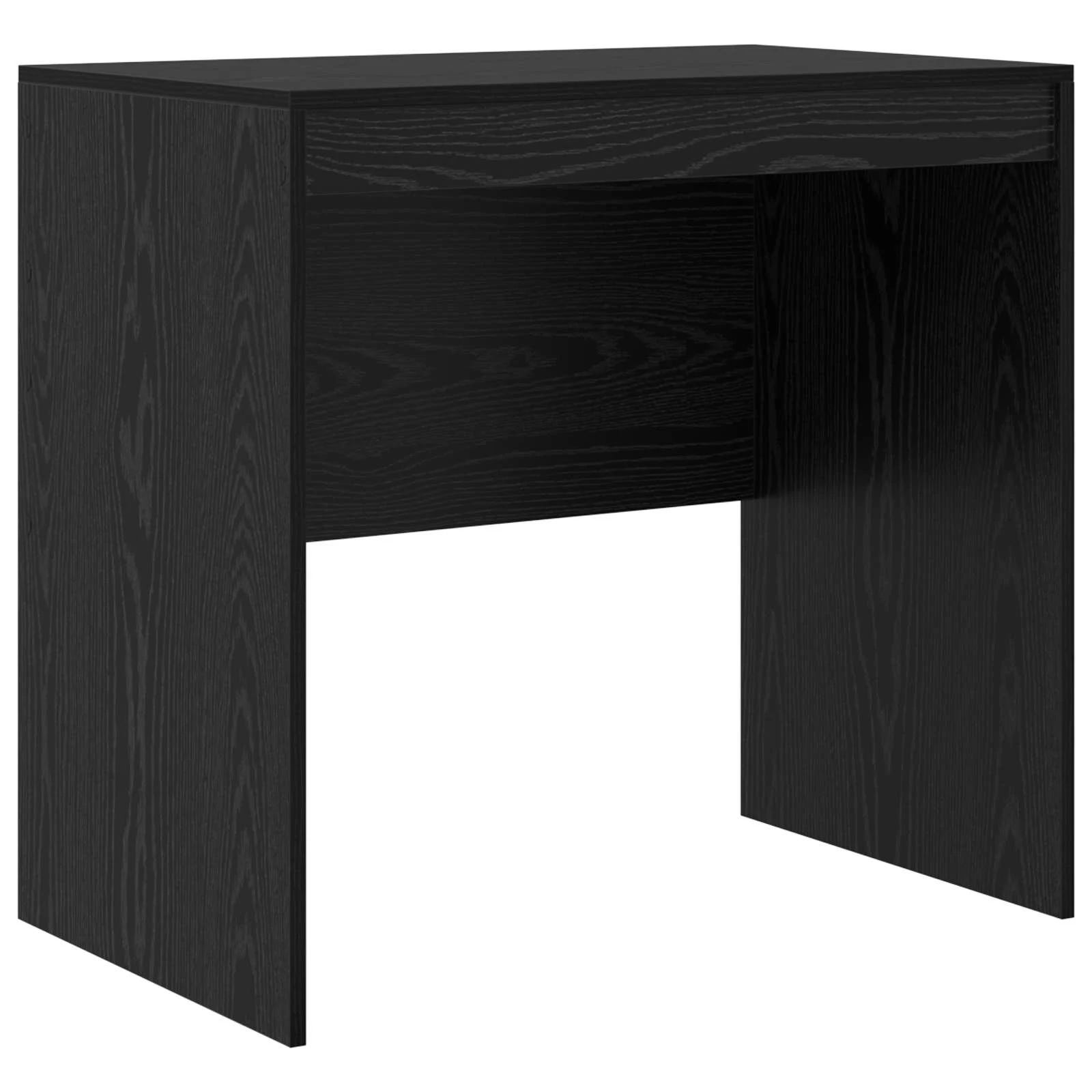 Kirjutuslaud kõrge riiulkapiga, 2-osaline komplekt, must tamm, 125,5 x 50 x 127 cm
