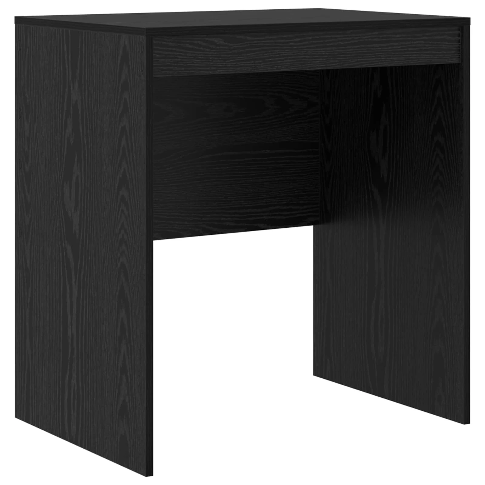 Kirjutuslaud kõrge riiulkapiga, 2-osaline komplekt, must tamm, 115,5 x 50 x 127 cm