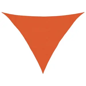 Kolmnurkne oranž HDPE päikesepuri 160 g/m², 3 x 3 x 4,2 m