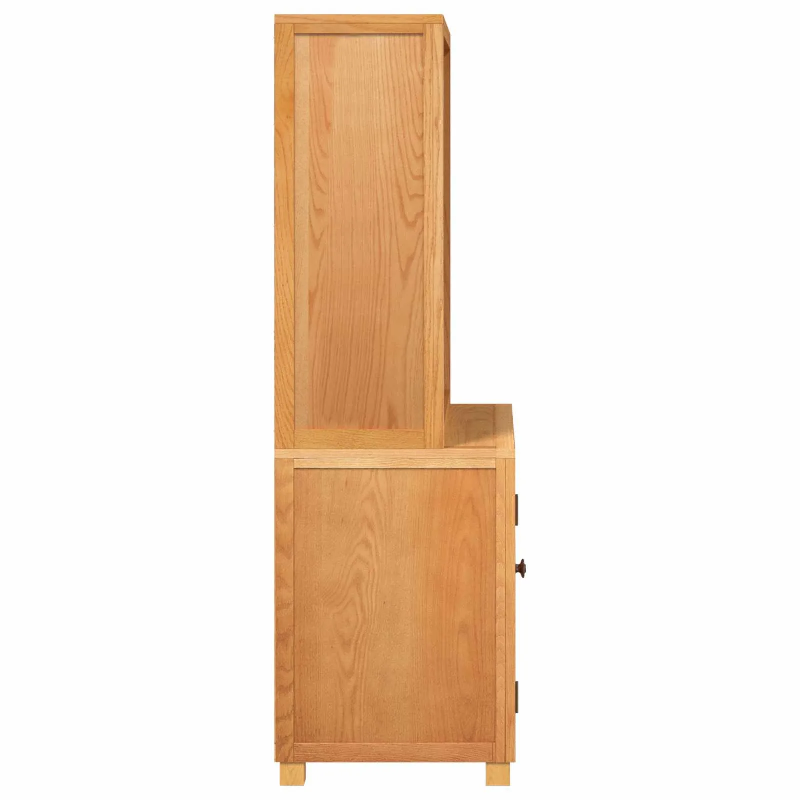Kõrged ladustamiskapid 3 sahtliga, 2 tk, pruun tammepuit, 80 x 50 x 160 cm