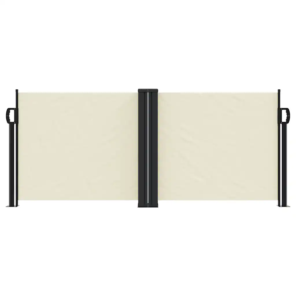Lahtikeritav terrassi külgsein privaatsuseks, kreemjasvalge, 100 x 1000 cm