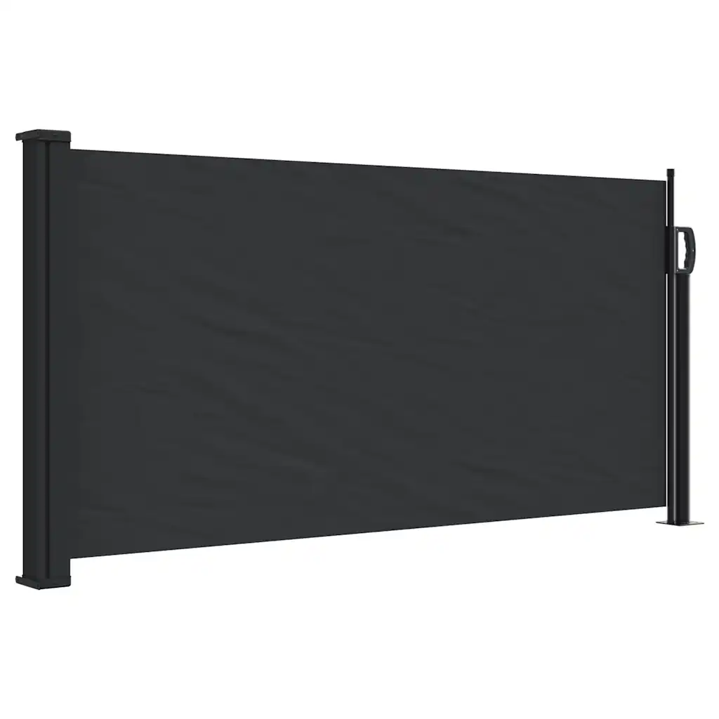 Lahtirullitav terrassi privaatsussein, must, 100 x 300 cm