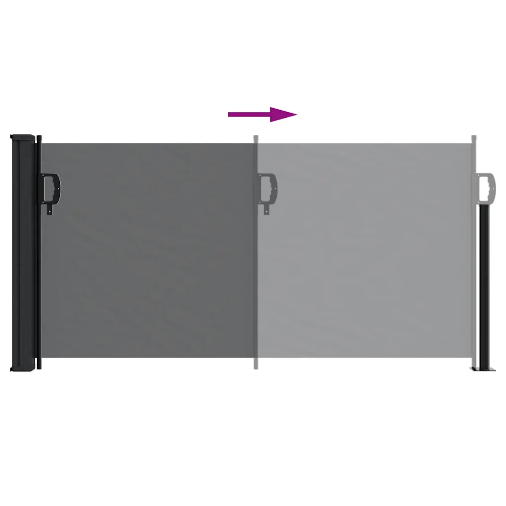 Lahtirullitav terrassi privaatsussein, must, 100 x 300 cm