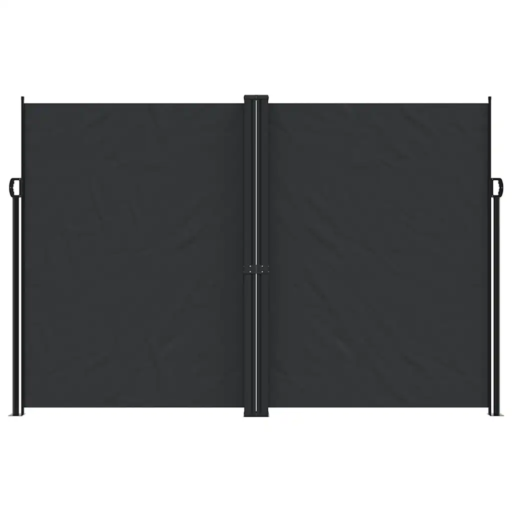 Lahtitõmmatav terrassi külgsein privaatsuse loomiseks, must, 220 x 1200 cm