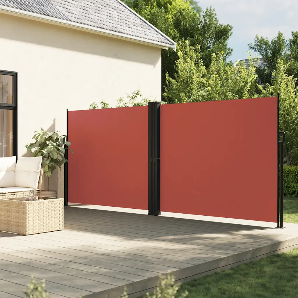 Lahtitõmmatav terrassi külgsein privaatsuseks, terrakota, 180 x 1200 cm