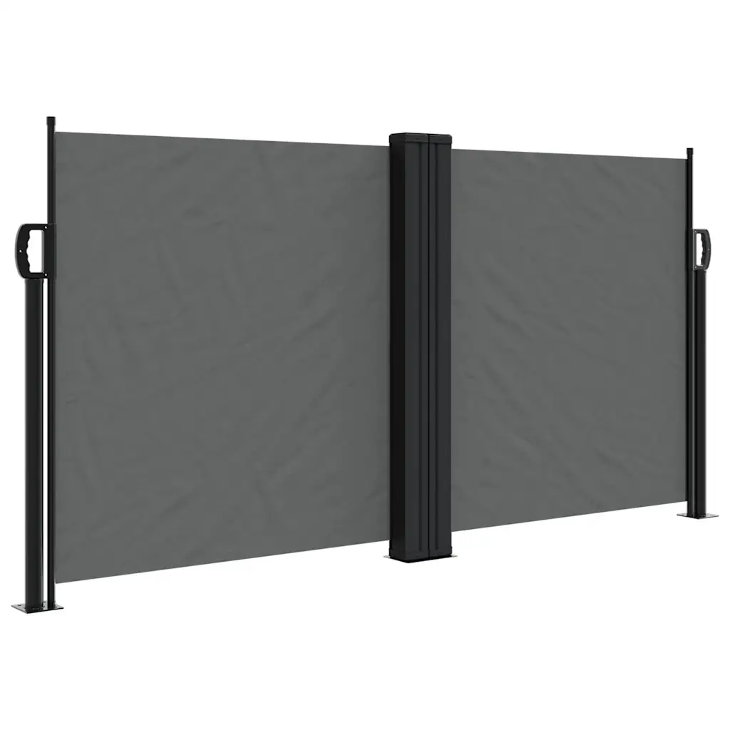 Lahtitõmmatav terrassi privaatsussein, antratsiithall, 120 x 1200 cm