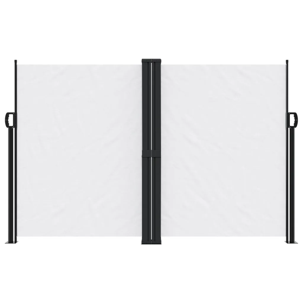 Lahtitõmmatav terrassi privaatsussein, valge, 160 x 1000 cm