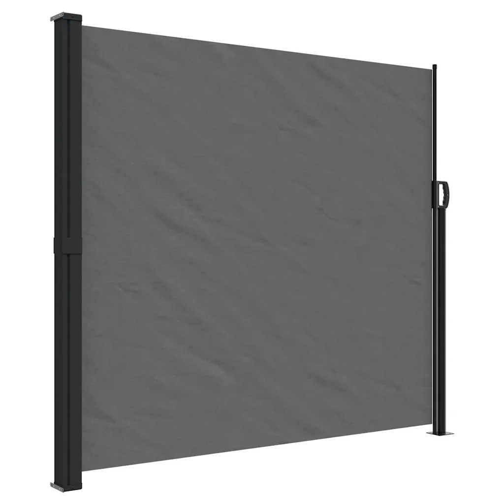 Lahtitõmmatav terrassi privaatsussein, antratsiithall, 180 x 500 cm