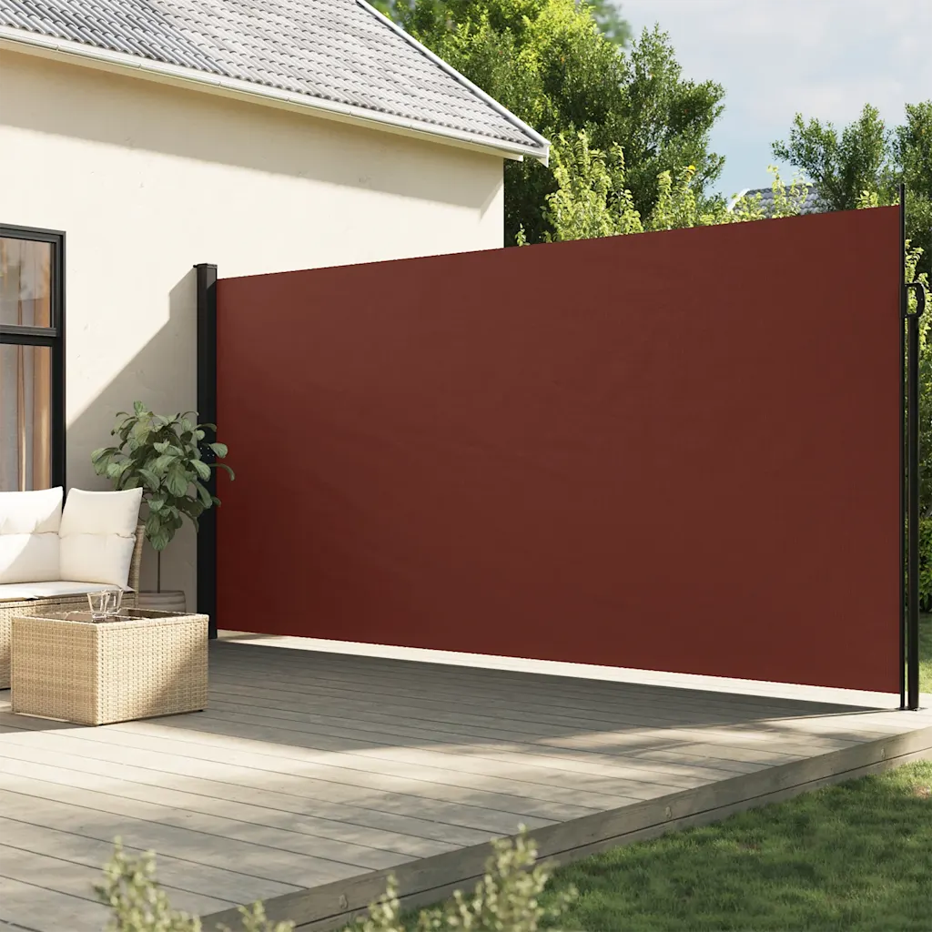 Lahtitõmmatav terrassi privaatsussein, pruun, 220 x 500 cm