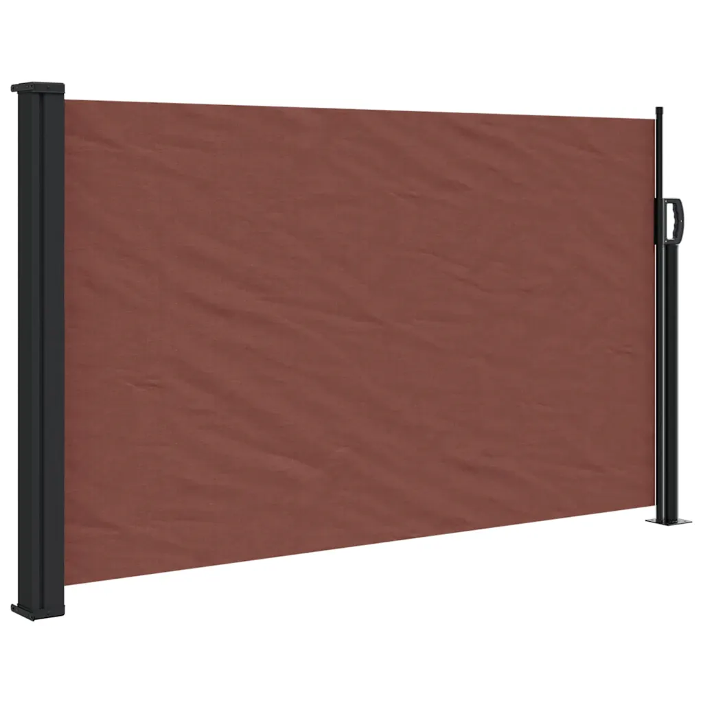 Lahtitõmmatav terrassi ja rõdu külgsein, pruun, 120 x 500 cm