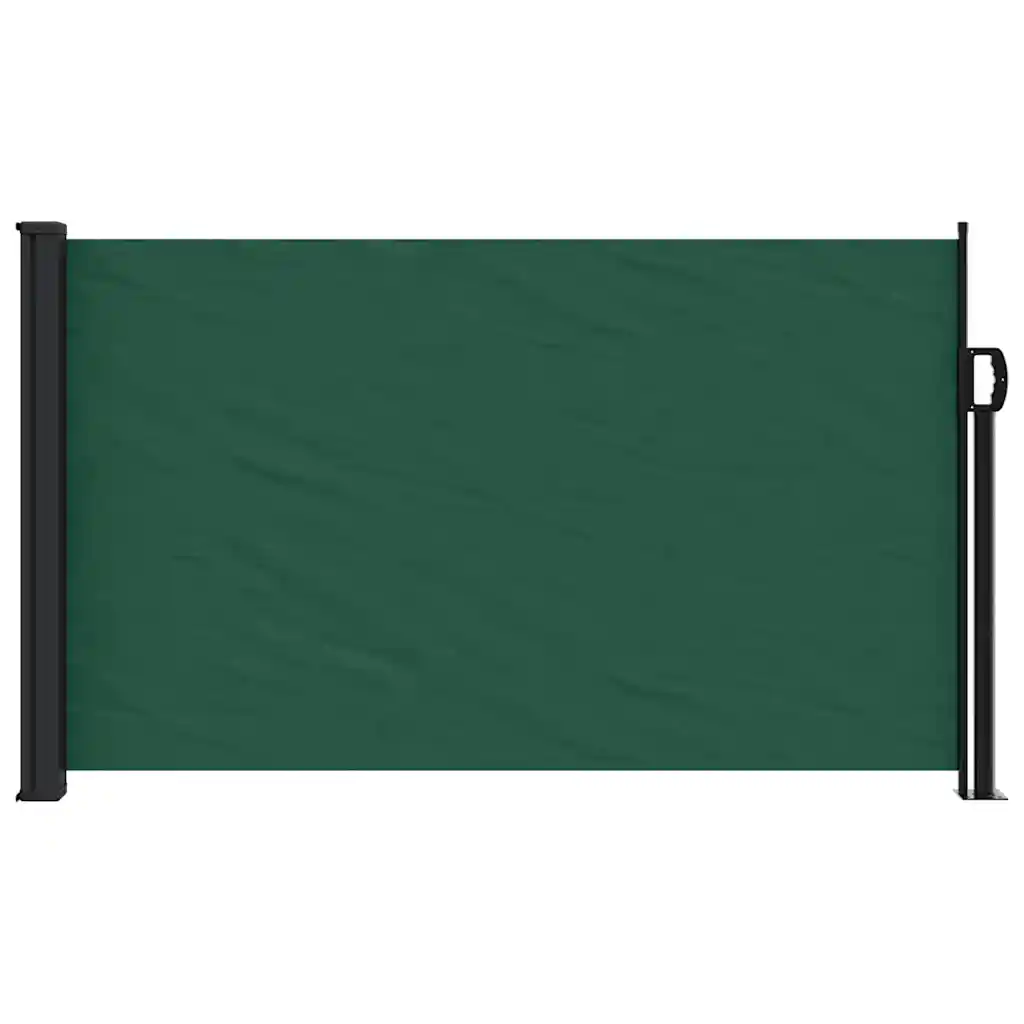 Lahtitõmmatav terrassi külgsein privaatsuse loomiseks, tumeroheline, 120 x 500 cm