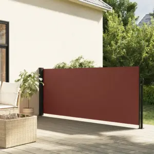 Lahtitõmmatav terrassi külgsein, pruun, 120 x 600 cm