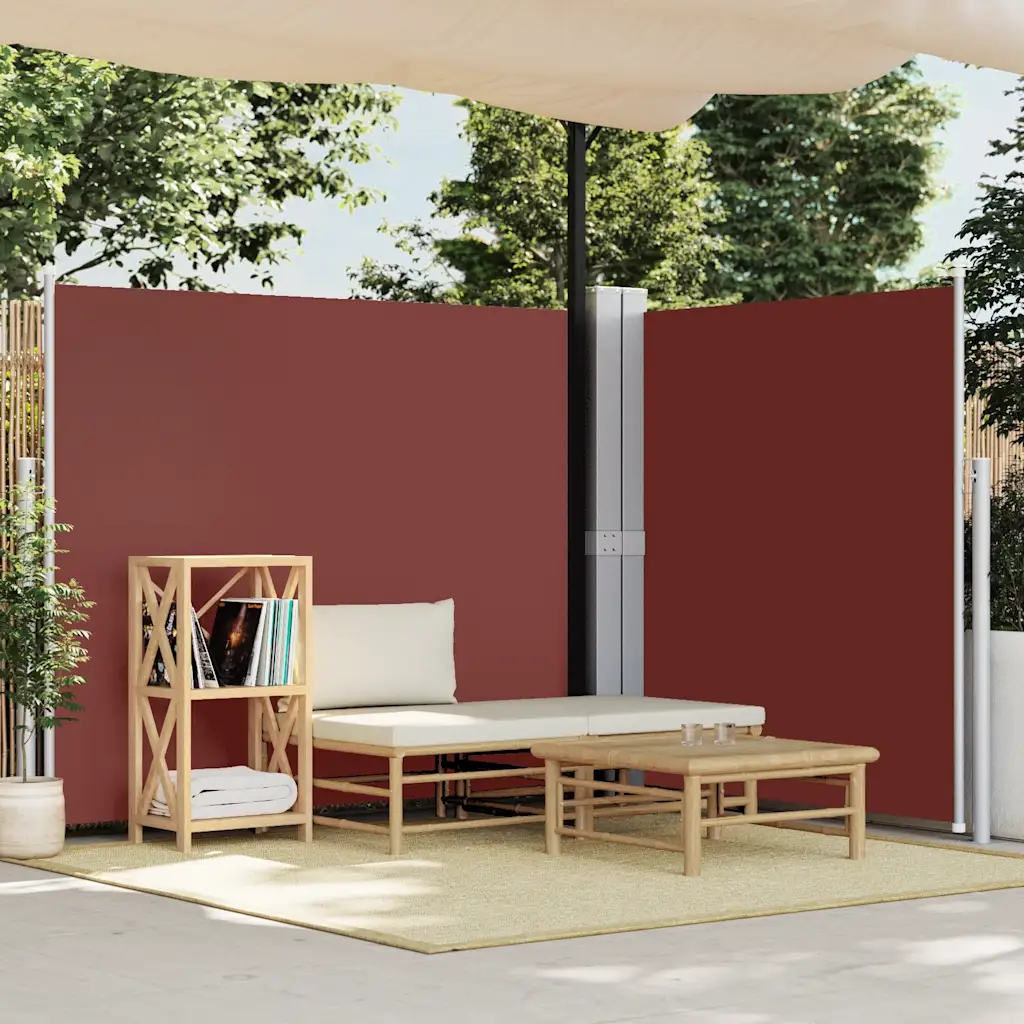 Lahtitõmmatav terrassi külgsein automaatse tagasikerimisega, pruun, 180 x 600 cm