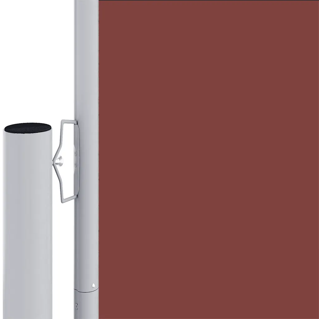Lahtitõmmatav terrassi külgsein automaatse tagasikerimisega, pruun, 180 x 600 cm
