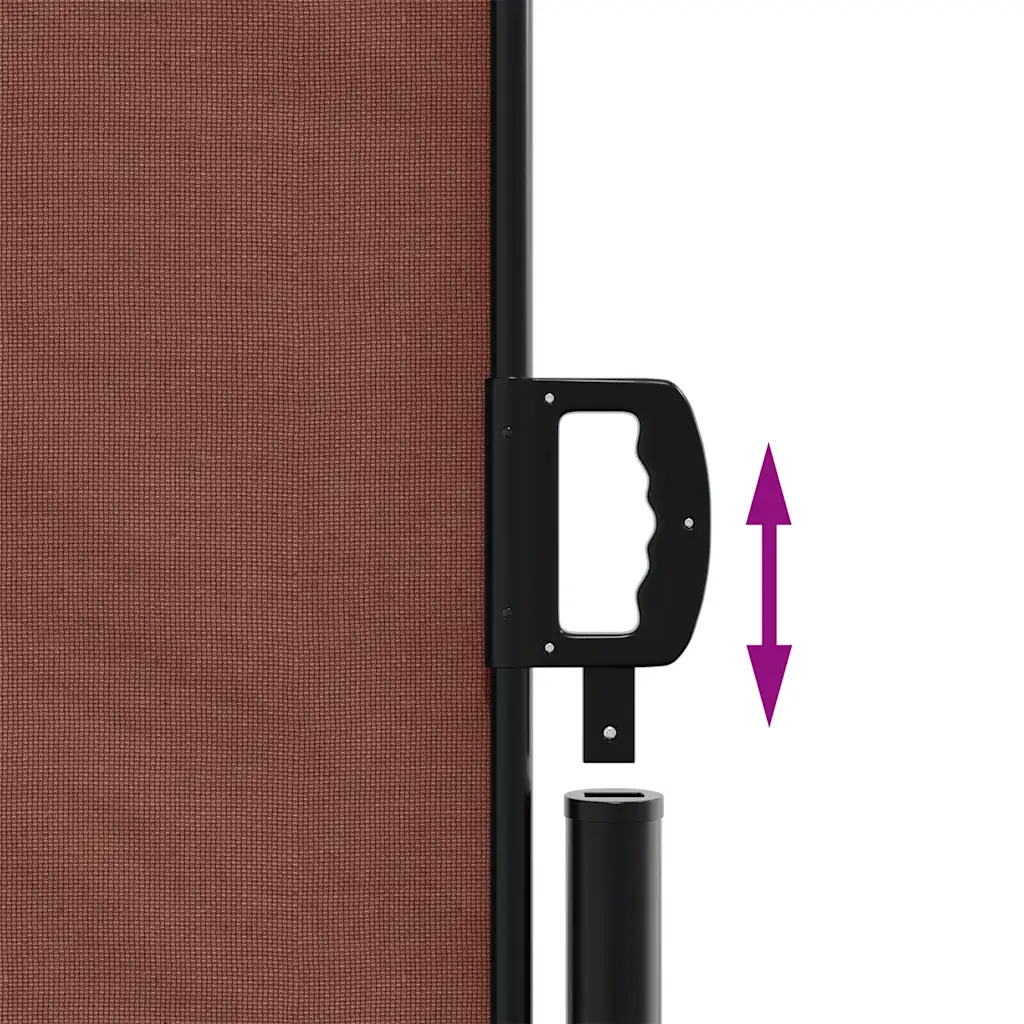 Lahtitõmmatav terrassi külgsein privaatsuseks, pruun, 180 x 600 cm
