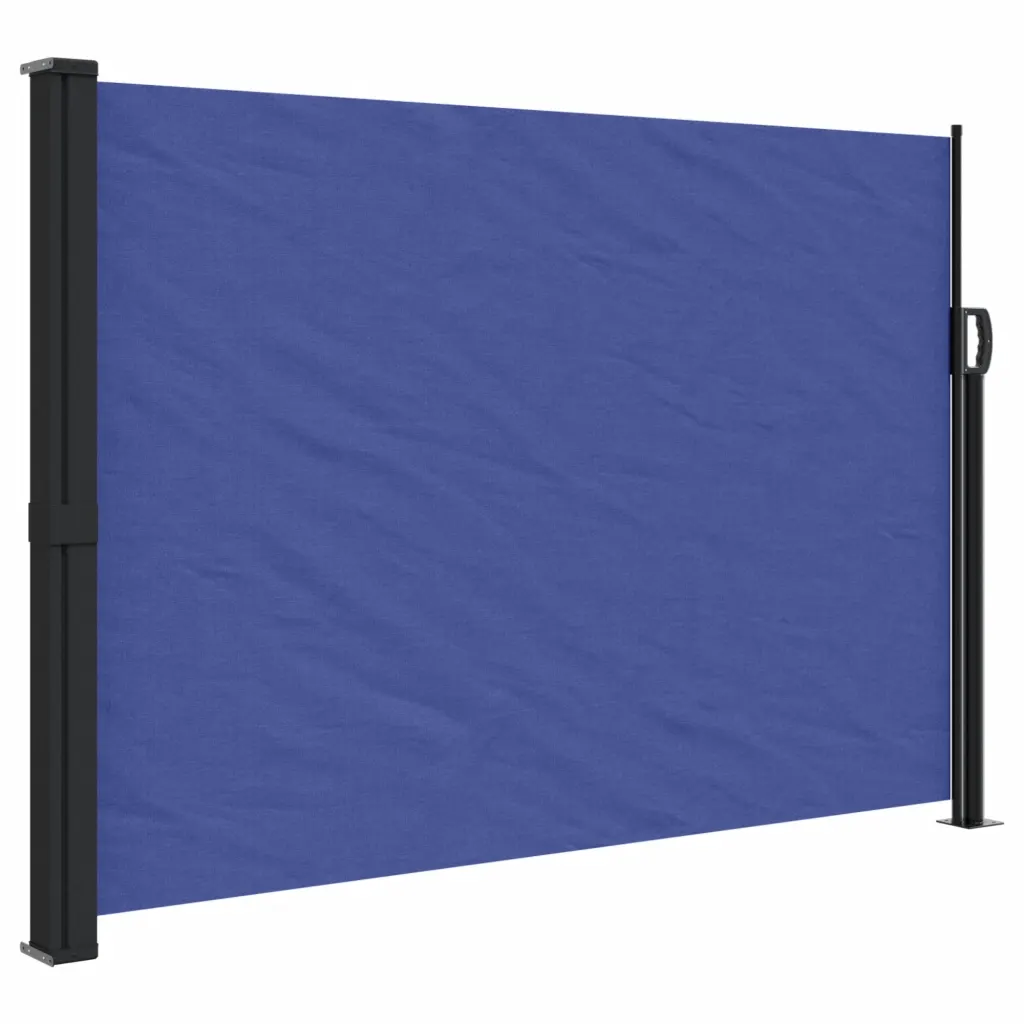 Lahtitõmmatav vee- ja UV-kindel terrassi külgsein, sinine, 140 x 600 cm