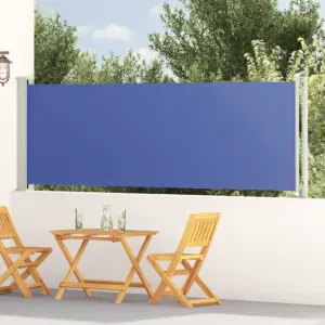 Lahtitõmmatav terrassi külgsirm, sinine, 117 x 600 cm