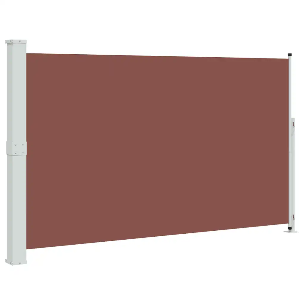 Lahtitõmmatav terrassi külgsirm, UV-kindel ja vettpidav, pruun/hall, 180 x 300 cm