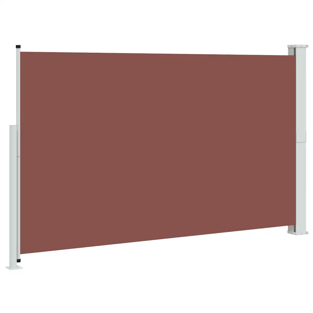 Lahtitõmmatav terrassi külgsirm, UV-kindel ja vettpidav, pruun/hall, 180 x 300 cm