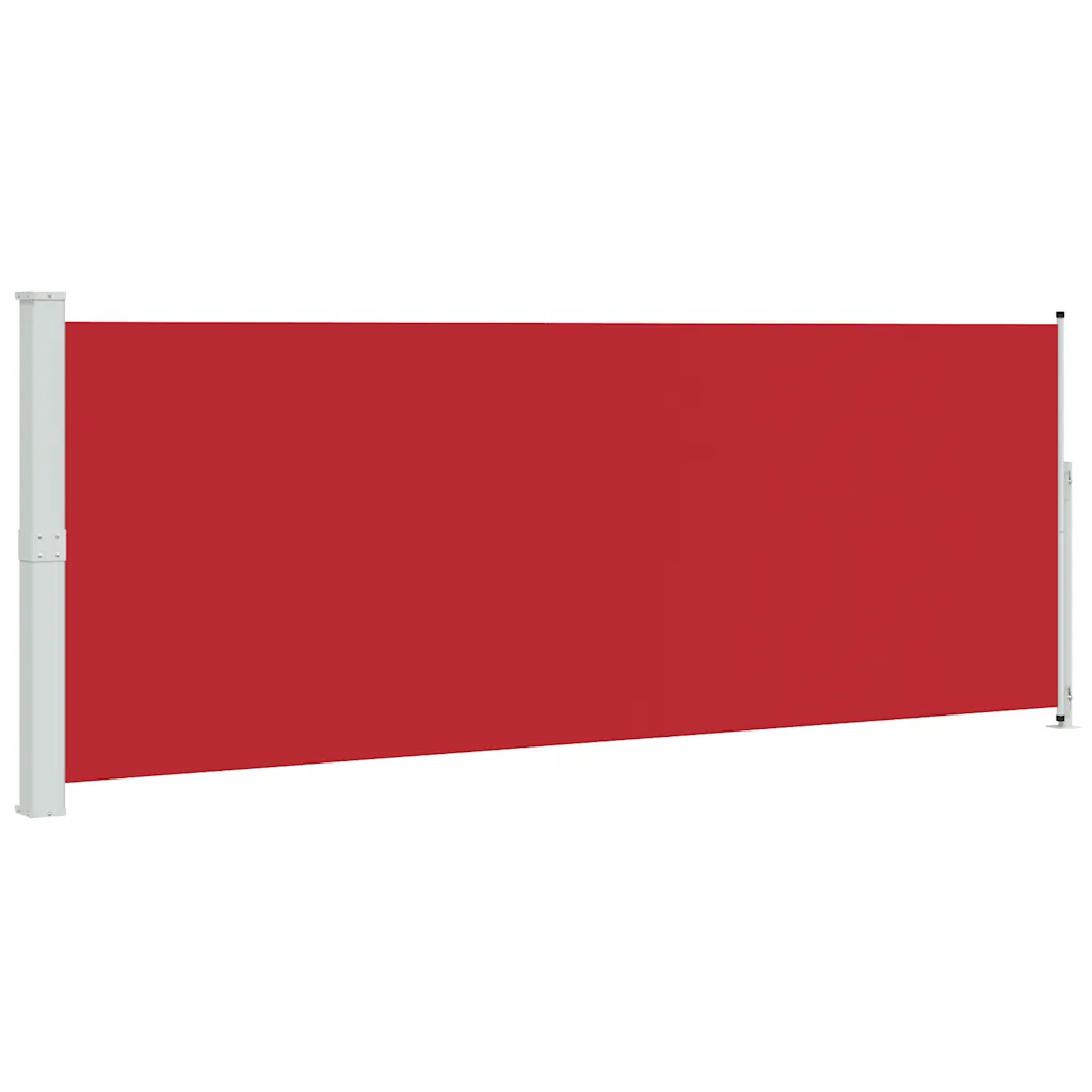Lahtitõmmatav terrassi külgsirm, punane, 180 x 500 cm