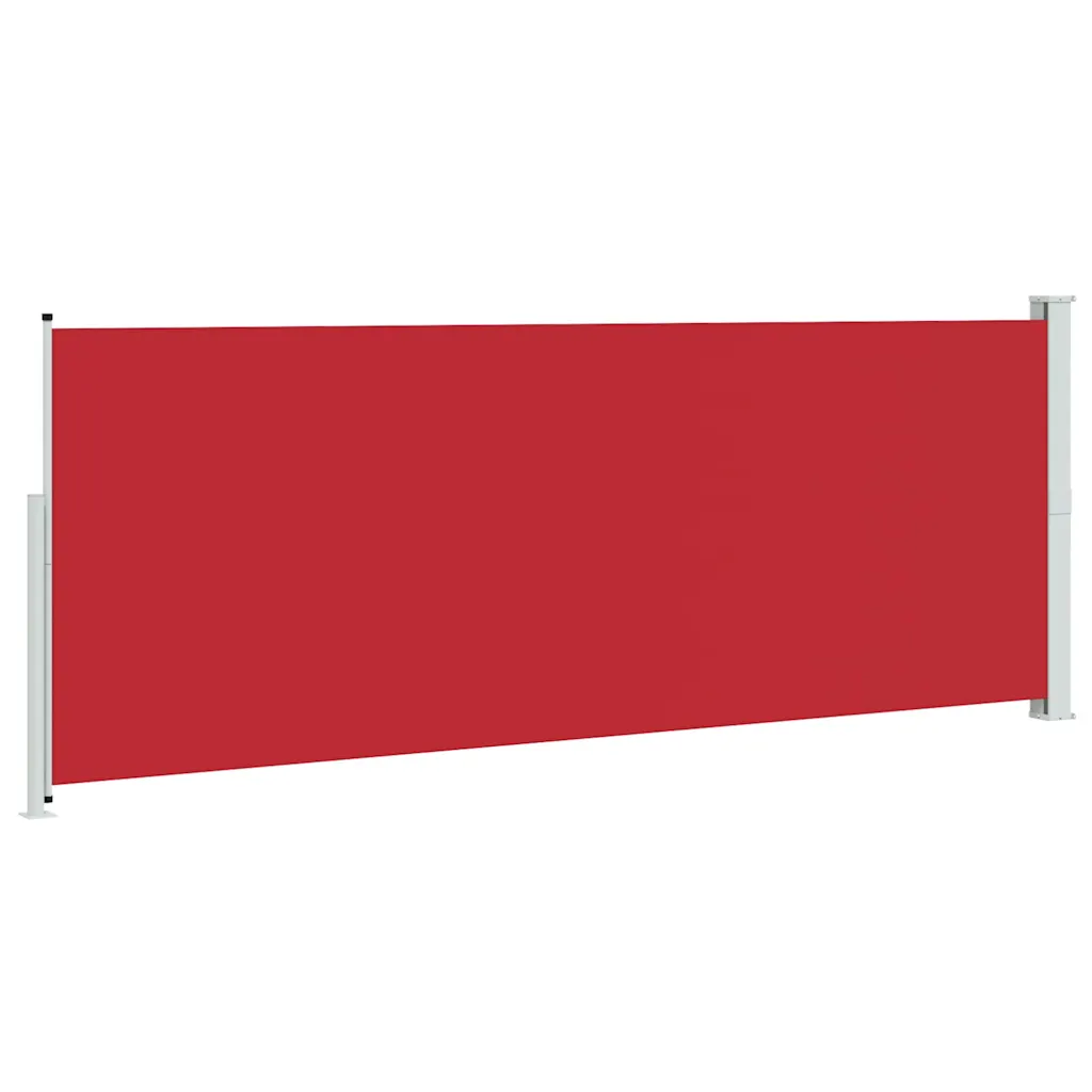 Lahtitõmmatav terrassi külgsirm, punane, 180 x 500 cm