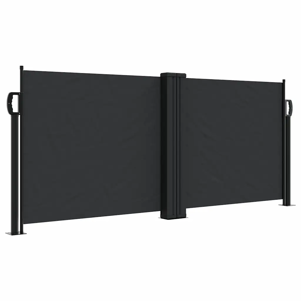 Lahtitõmmatav terrassi privaatsussein, must, 100 x 1000 cm