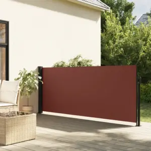Lahtitõmmatav terrassi privaatsussein, pruun, 100 x 500 cm