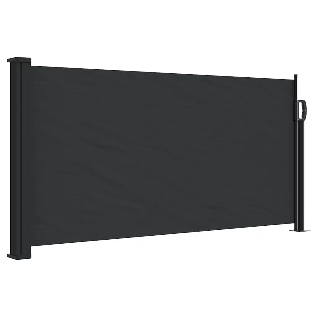 Lahtitõmmatav terrassi privaatsussein, must, 100 x 500 cm