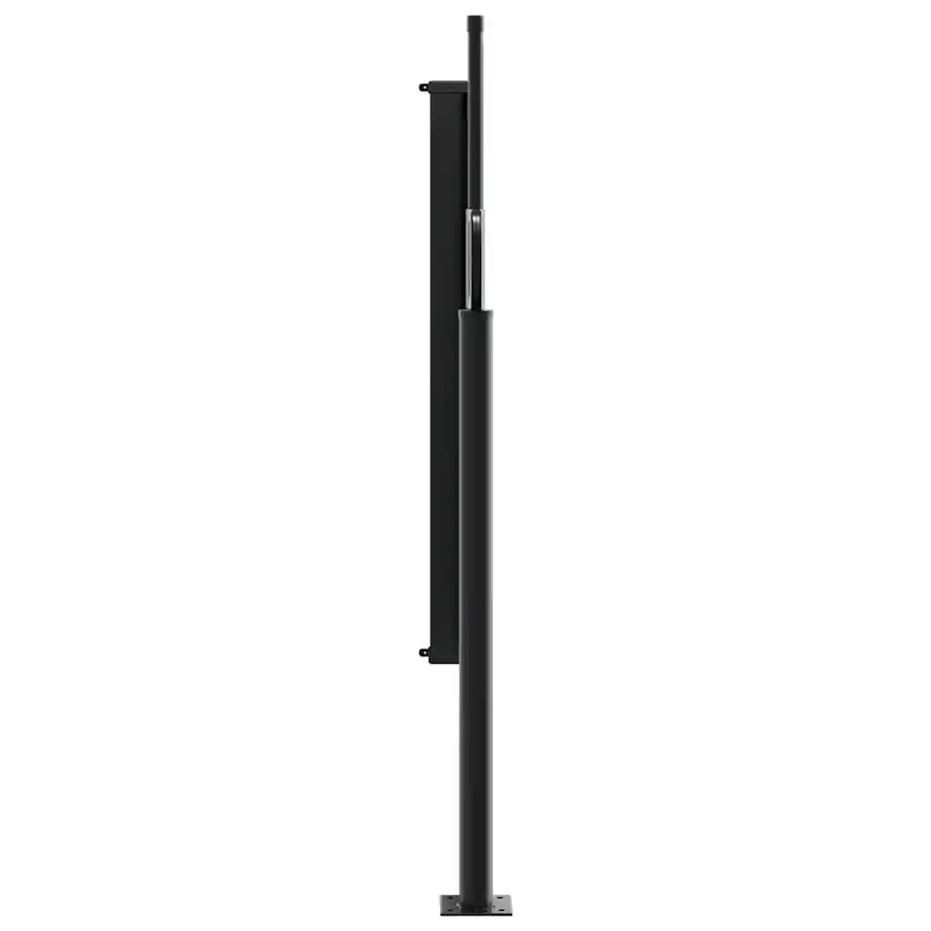 Lahtitõmmatav terrassi privaatsussein, must, 120 x 500 cm