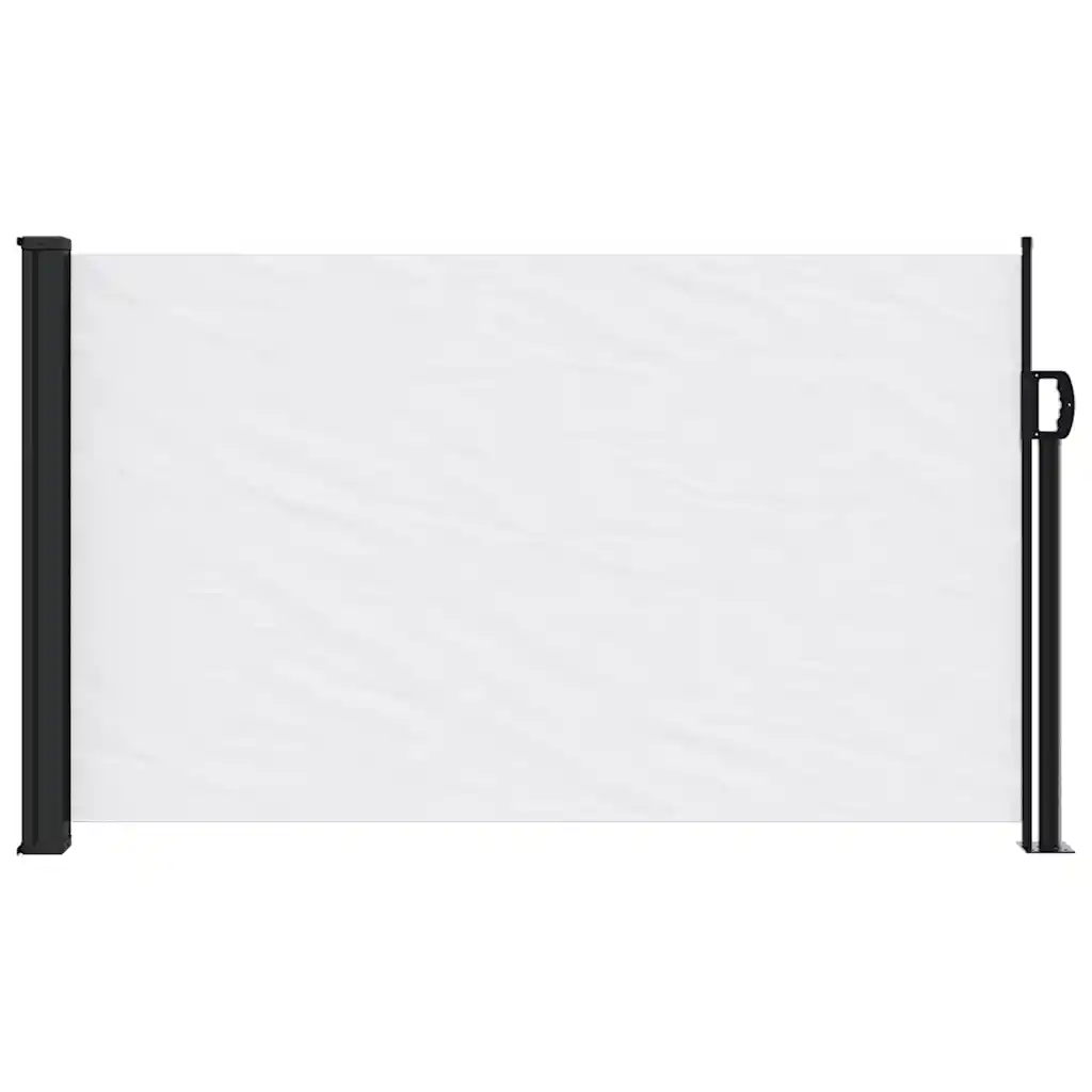 Lahtitõmmatav terrassi privaatsussein, valge, 120 x 500 cm