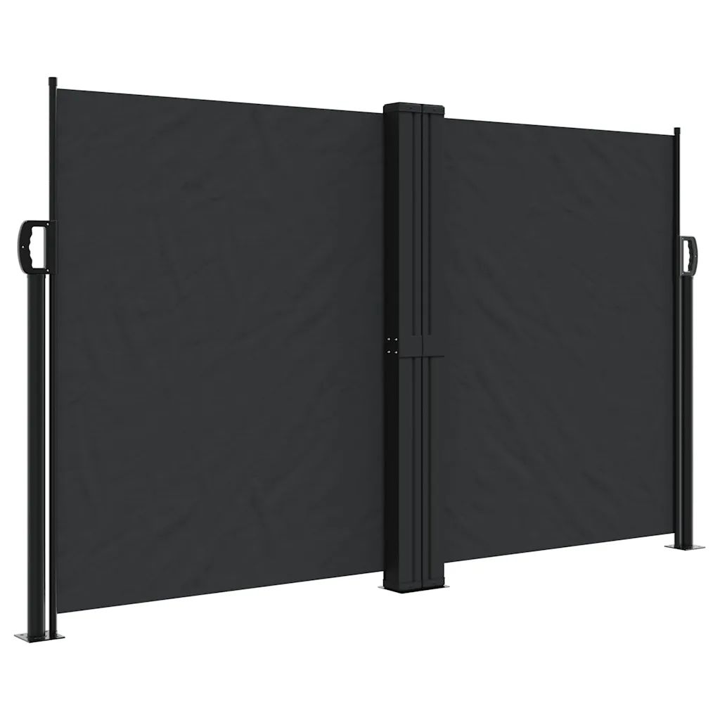 Lahtitõmmatav terrassi privaatsussein, must, 140 x 1000 cm