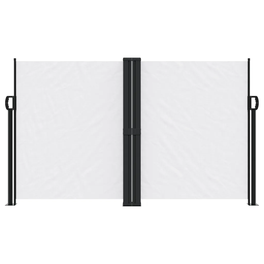 Lahtitõmmatav terrassi privaatsussein, valge, 140 x 1200 cm