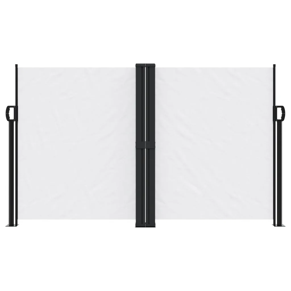 Lahtitõmmatav terrassi privaatsussein, valge, 140 x 600 cm
